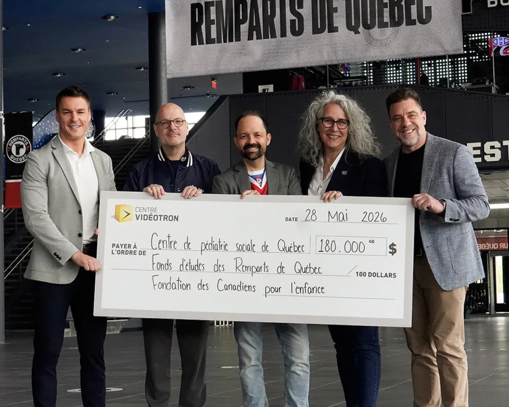 Photo Officielle Remise Cheque 28 mai 2026 Centre Vidéotron