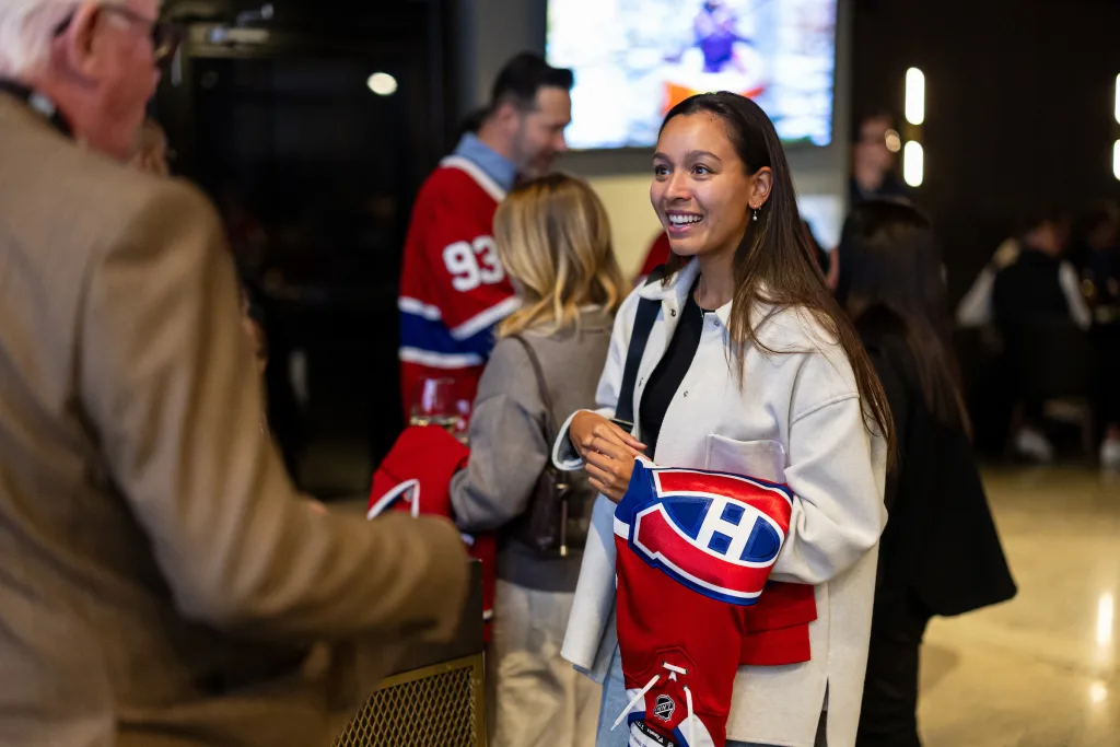 MONTREAL, QC - SEPTEMBER 19: Guests participate in the Montreal Canadiens Children’s Foundation’s Soiree de reconnaissance VMD at the Centre Bell on September 19, 2026 in Montreal, QC, Canada. (Photo by Pierre Bourgault/Club de hockey Canadien inc.)